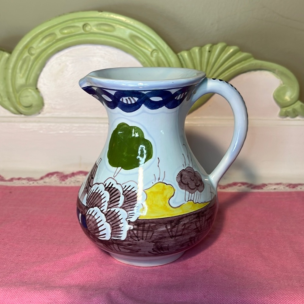DELFT Williamsburg Mini Creamer Pitcher Made in Holland Vintage 1967